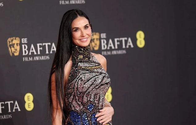 Demi Moore Shines on the BAFTA 2025 Red Carpet in a Dazzling McQueen Gown